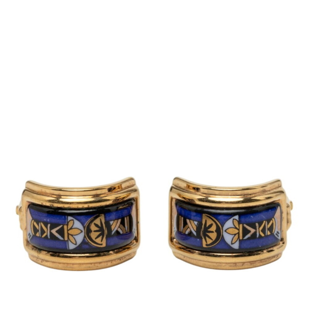 HERMES Purple Earrings